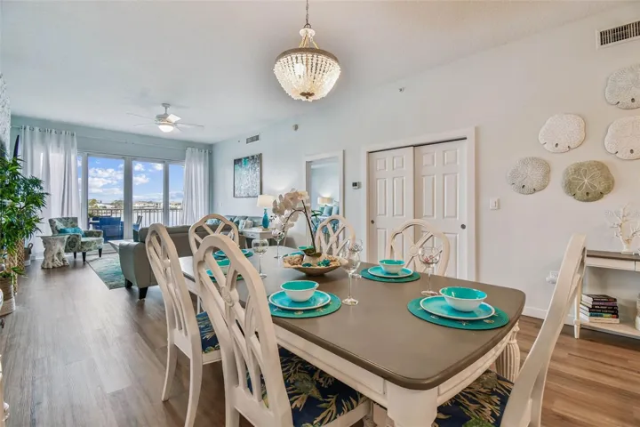Generous dining area