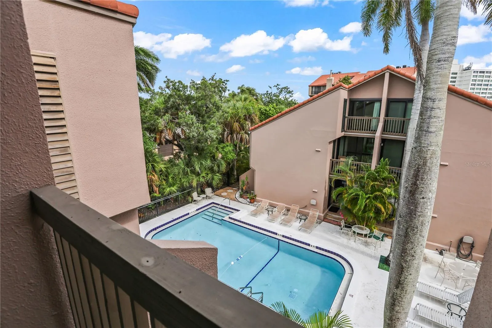 Pool view from balcony