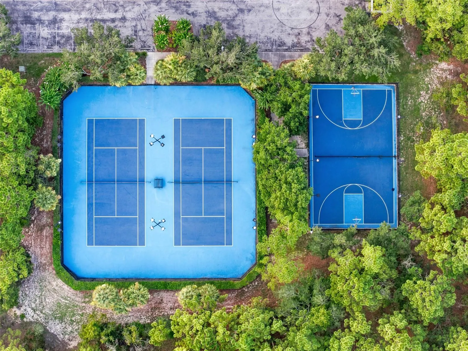 HOA Amenities - Pickleball &amp; Basket Ball Courts