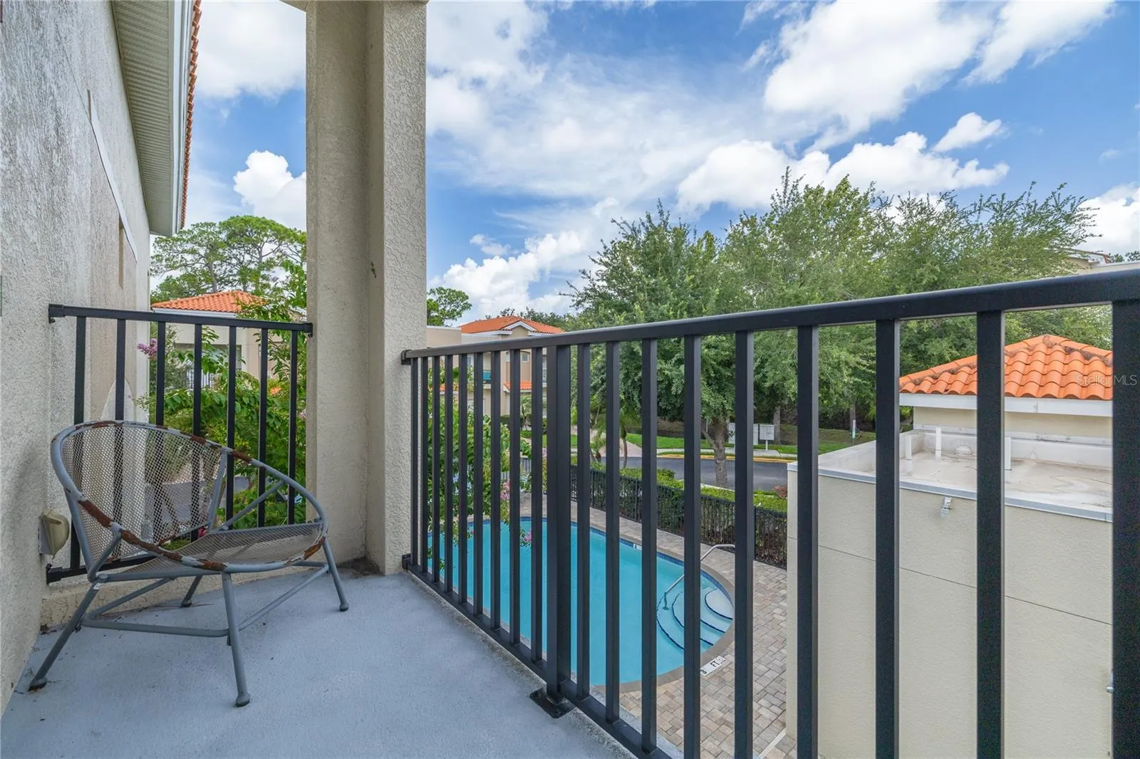 Balcony at 3rd Bedroom overlooking pool