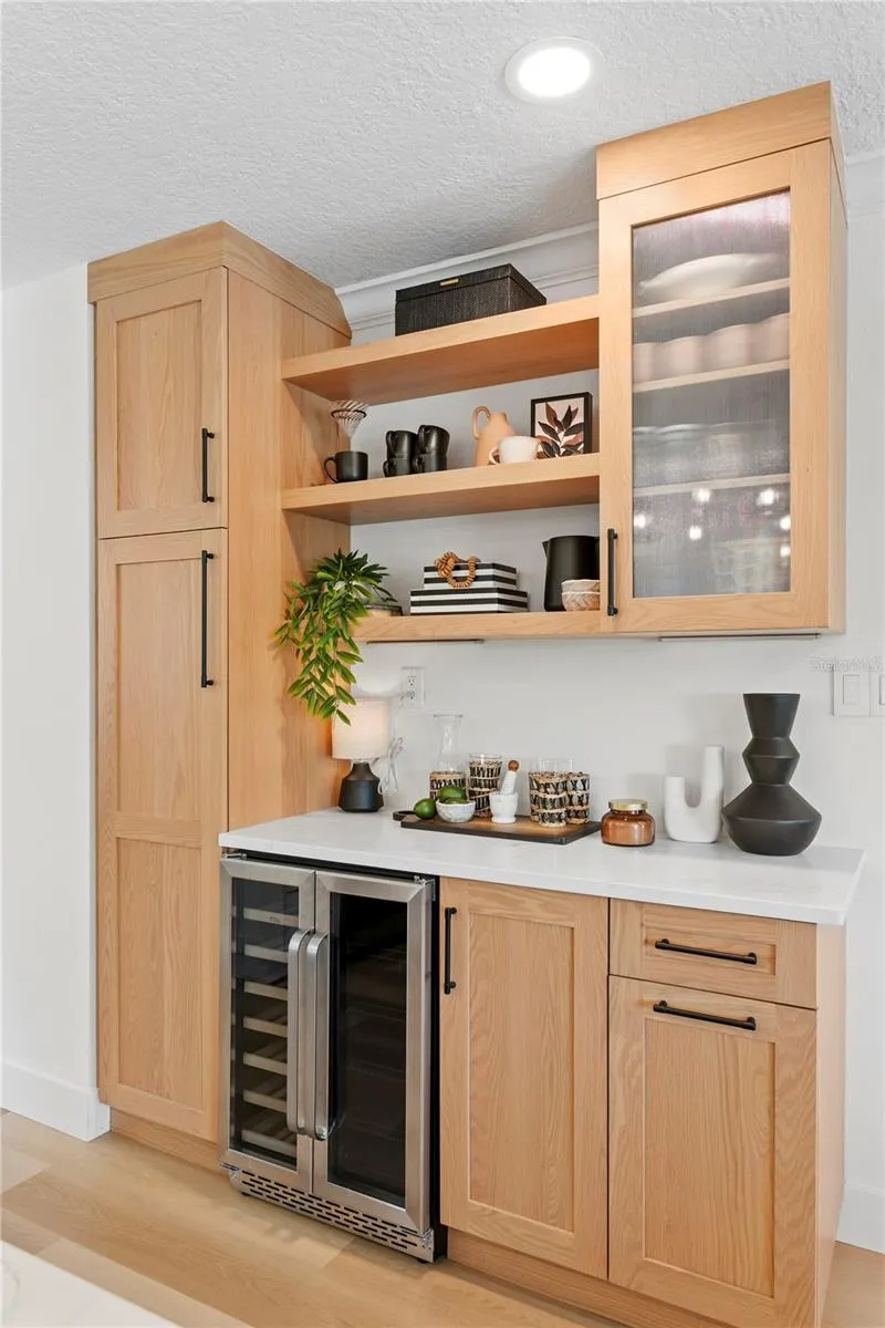 An impeccably designed beverage bar!