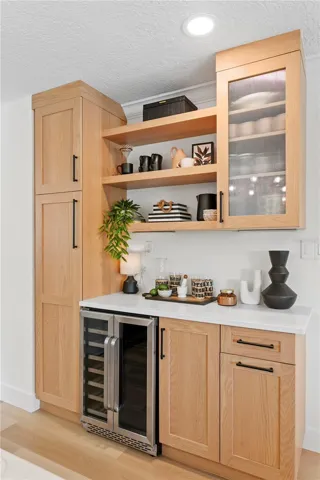 An impeccably designed beverage bar!
