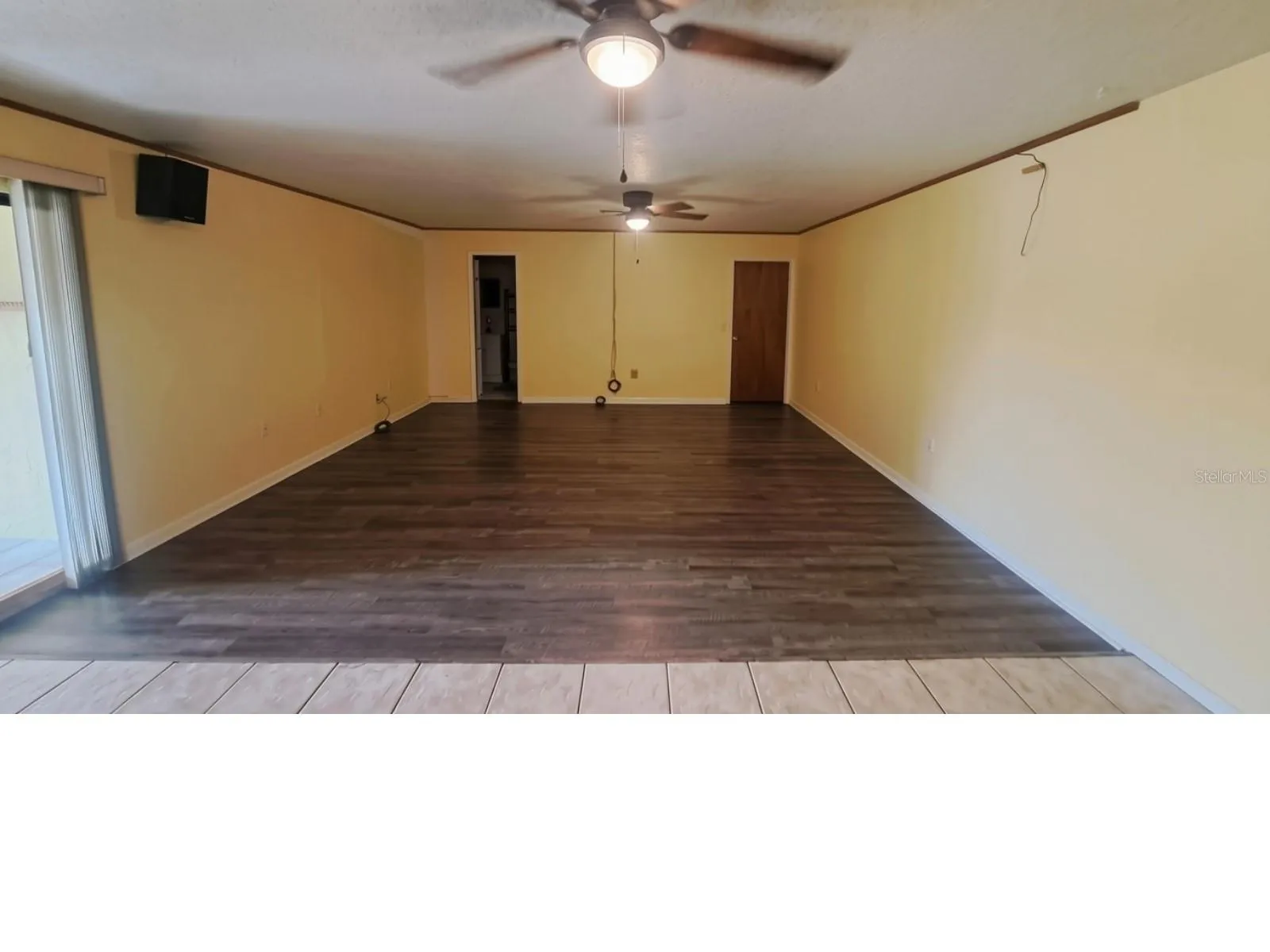 Lower level family room without furniture