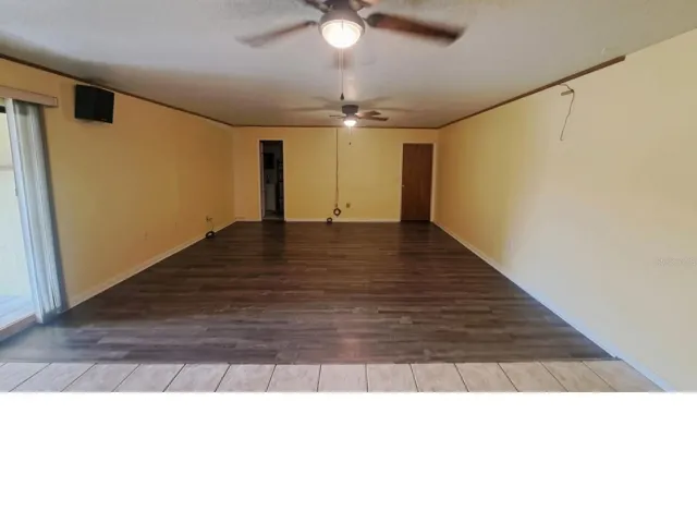 Lower level family room without furniture