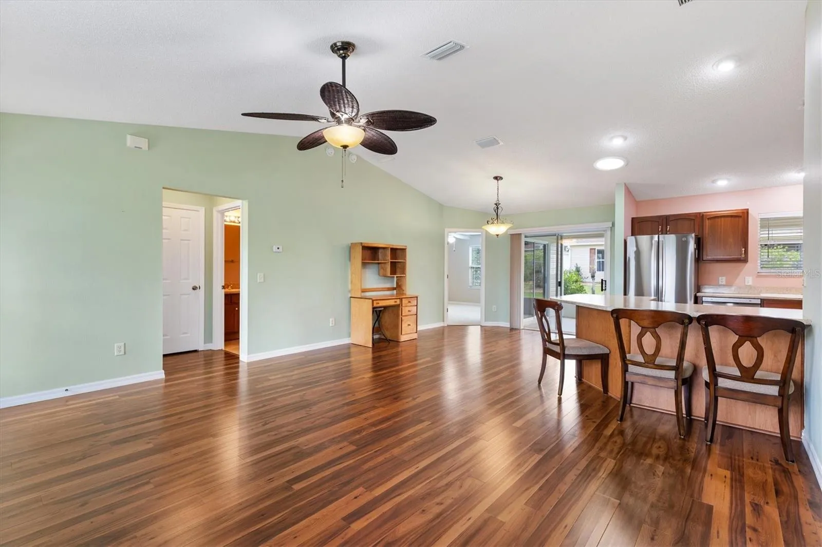 Living Room, Dining Room and showing Breakfast Bar