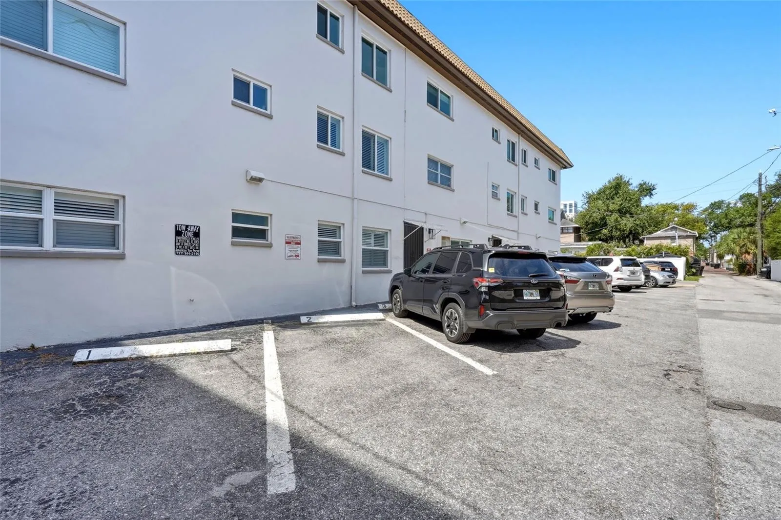 Parking Space #2 in rear is deeded to the unit