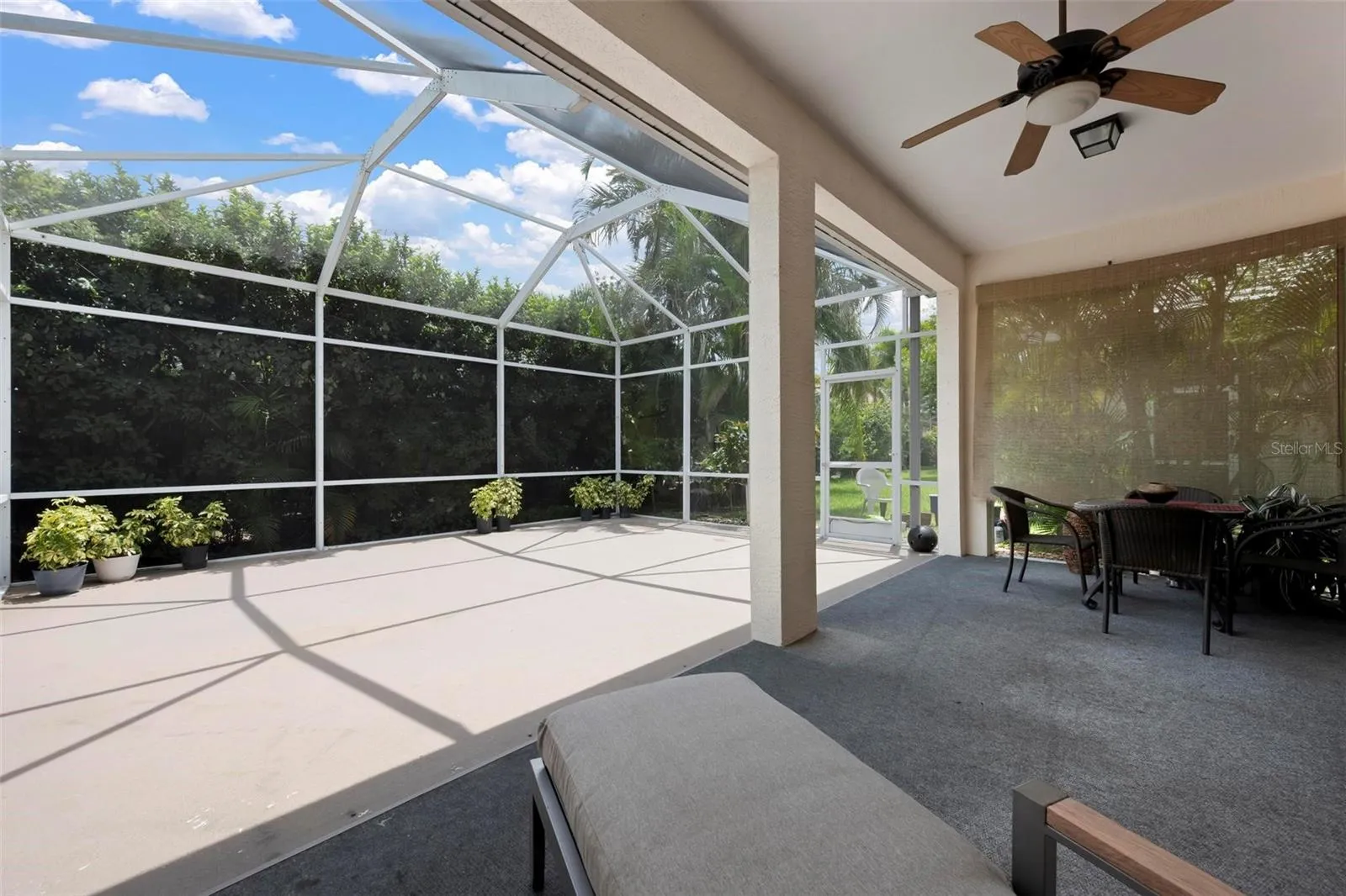 Left side of covered lanai