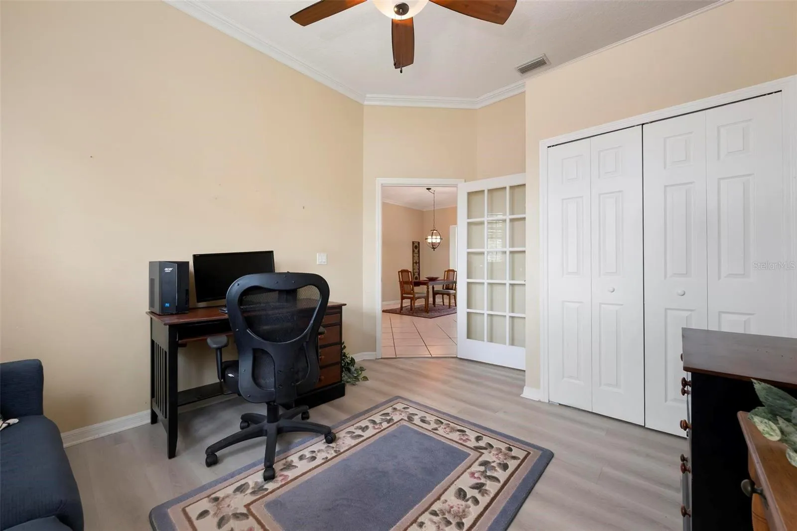 Office looking back toward living room