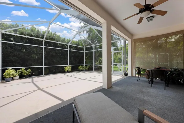 Left side of covered lanai