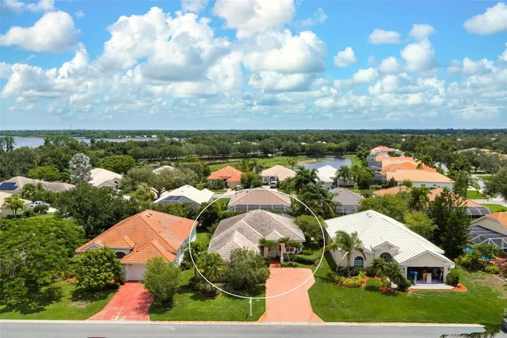 Drone shot looking north