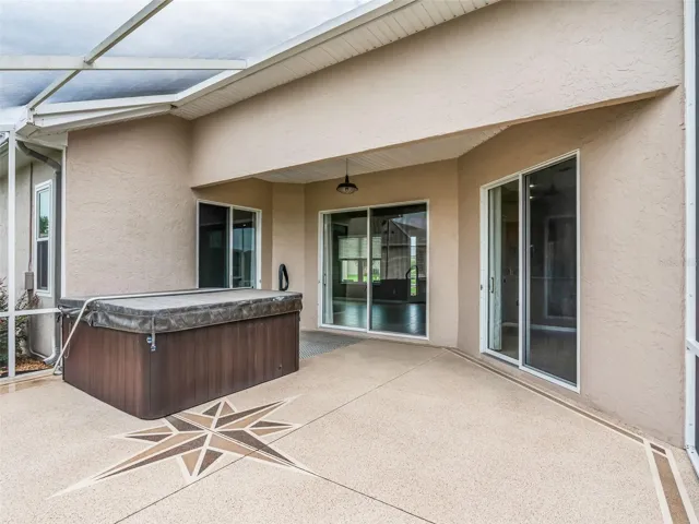 Screened in lanai with Spa