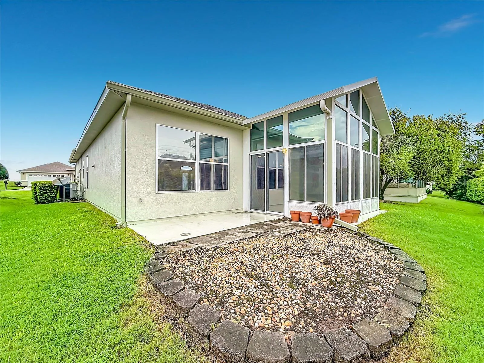 Back side yard with patio