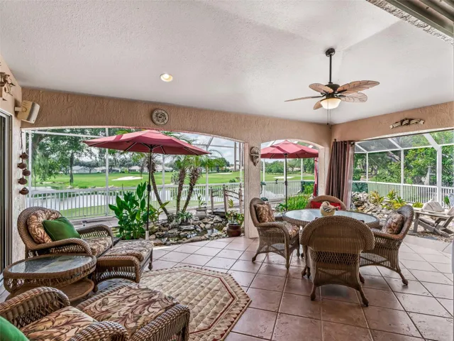 Covered Lanai with shower and gas hook up