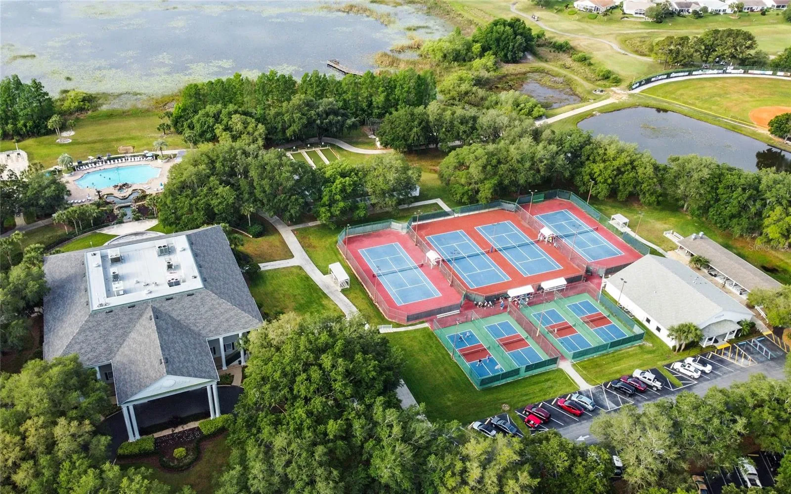 Enjoy Pickelball, Boccie Ball, Tennis, and Horseshoes