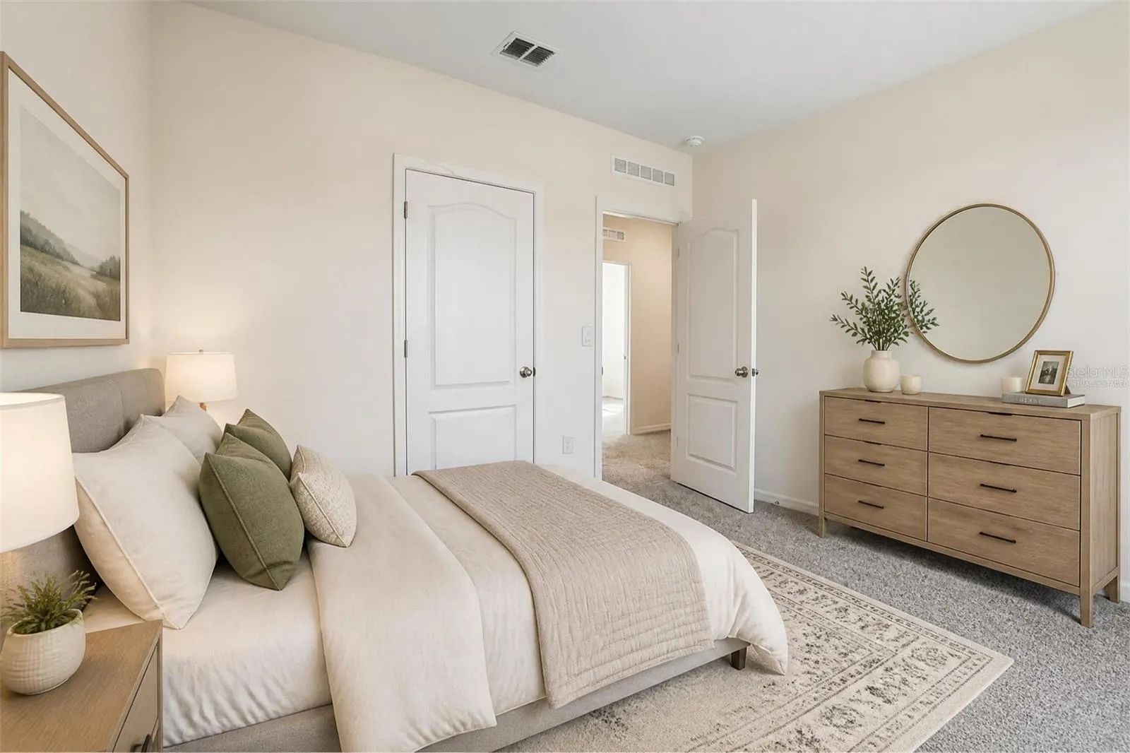 Virtually staged Bedroom 5