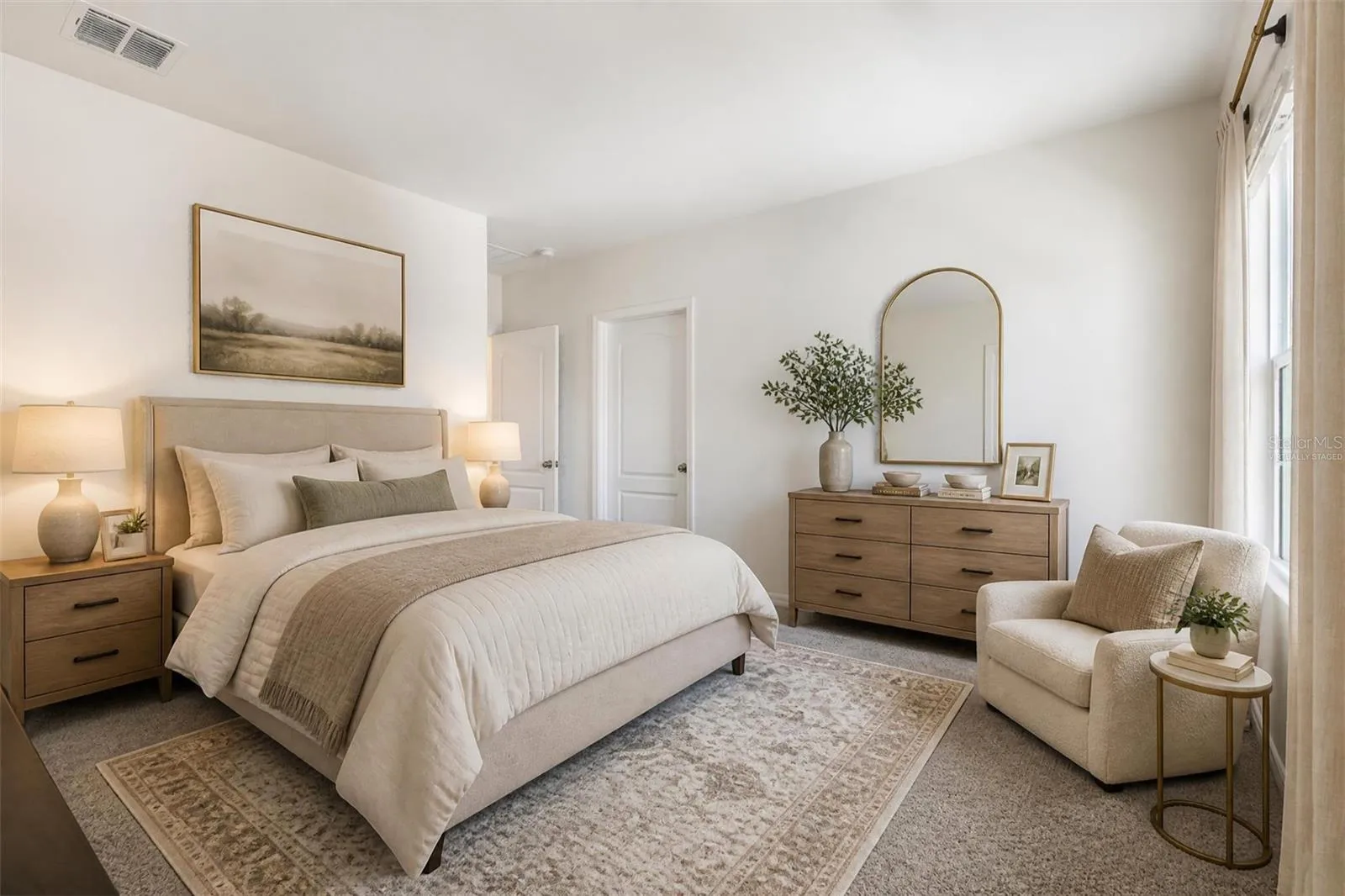 Virtually staged Bedroom 4