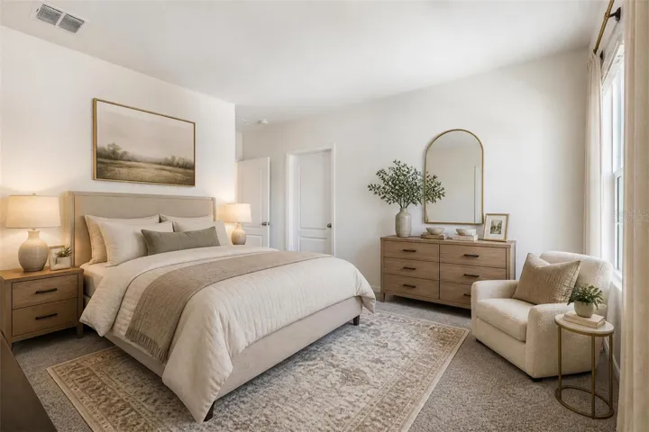 Virtually staged Bedroom 4