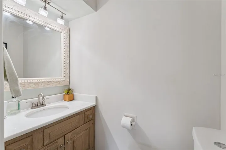 Updated bath with clean lines and classic styling