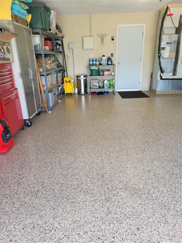 Garage floor with epoxy