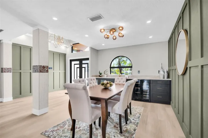 Dining Room with wet bar