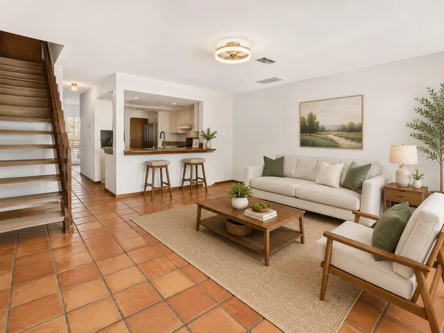 Virtually Staged Living Room