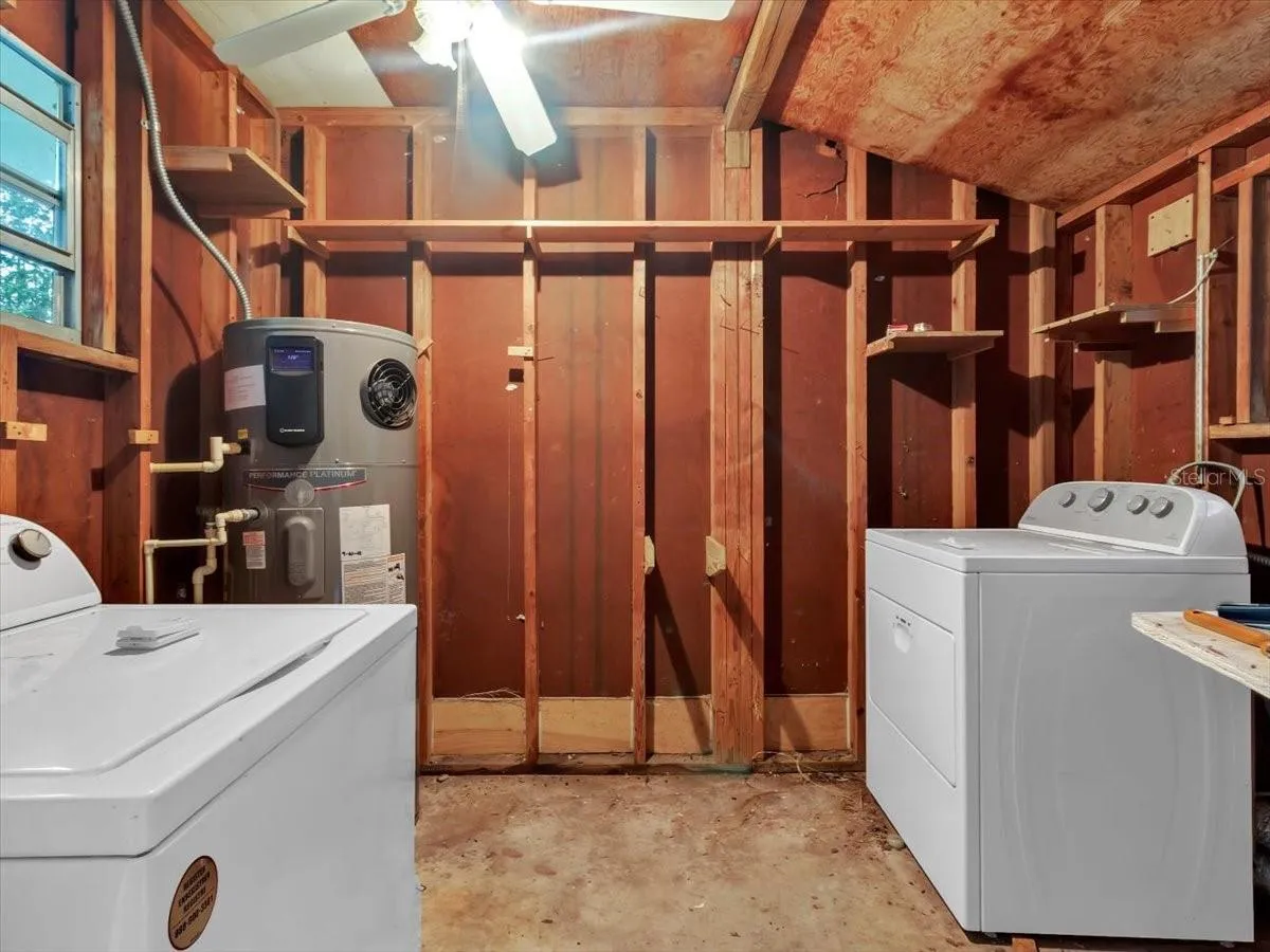 Laundry room Just off the carport offers ample space for additional storage. Washer Included. New Water heater in 2018.