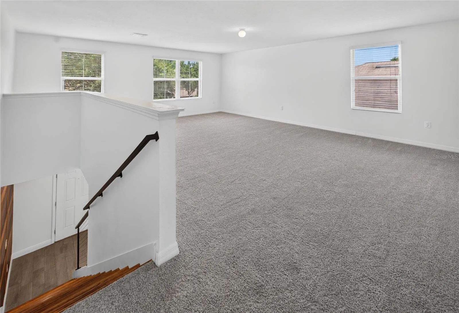 Stairs lead to loft 2nd floor