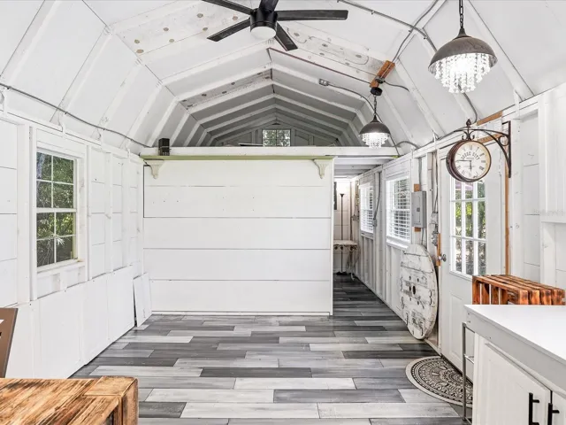 Bonus Shed has two rooms