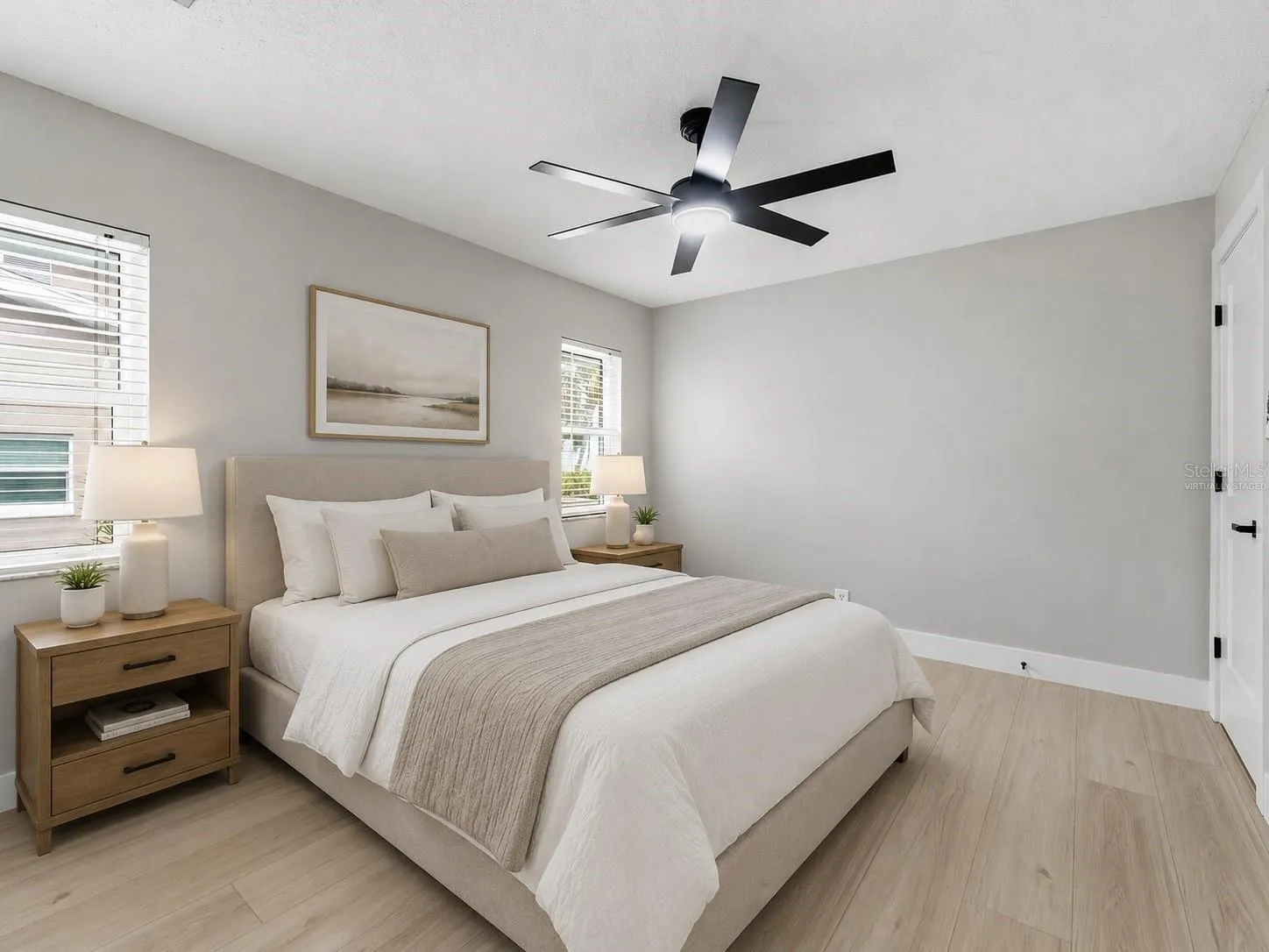 Virtually staged bedroom 3
