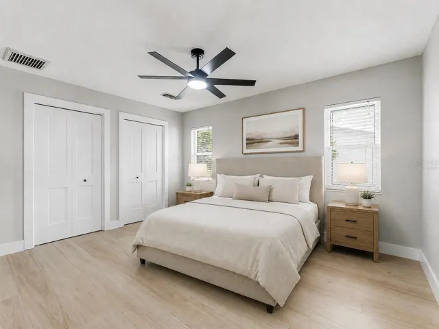 Virtually staged bedroom 3