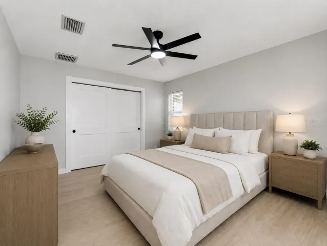Virtually staged bedroom 4
