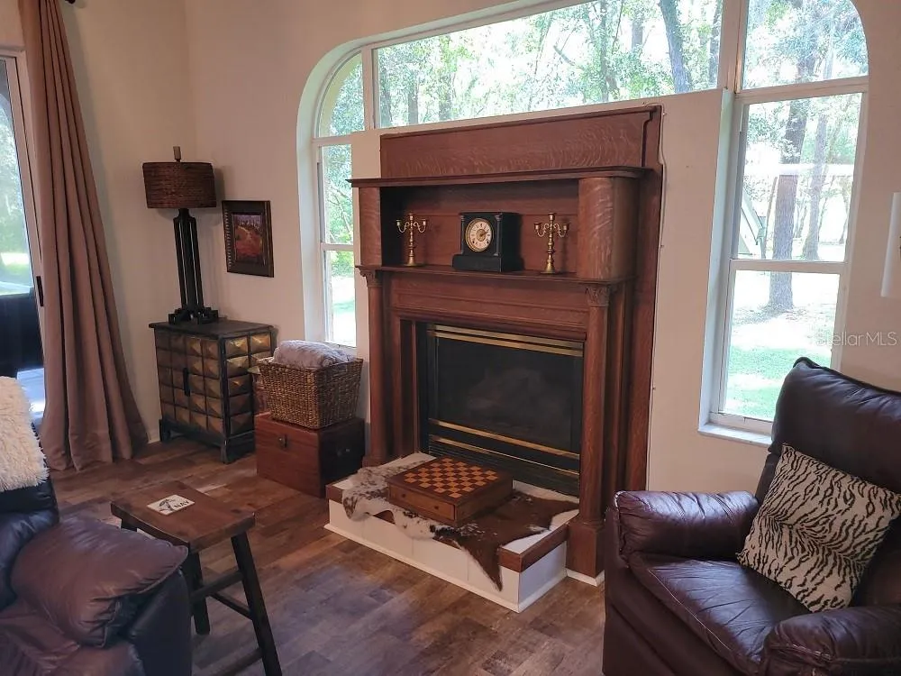 Fire Place - previously hooked up for propane. Now disconnected.