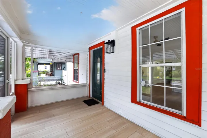 Classic bungalow-style front porch