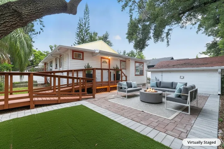"Virtually Staged" Back yard