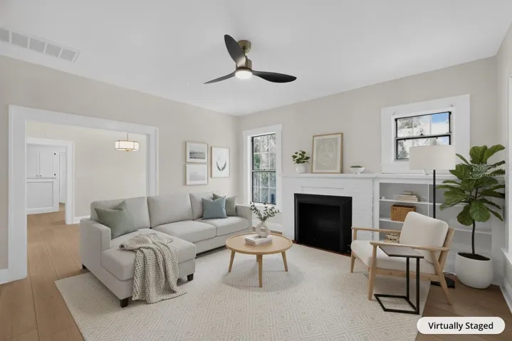 "Virtually Staged" Family Room
