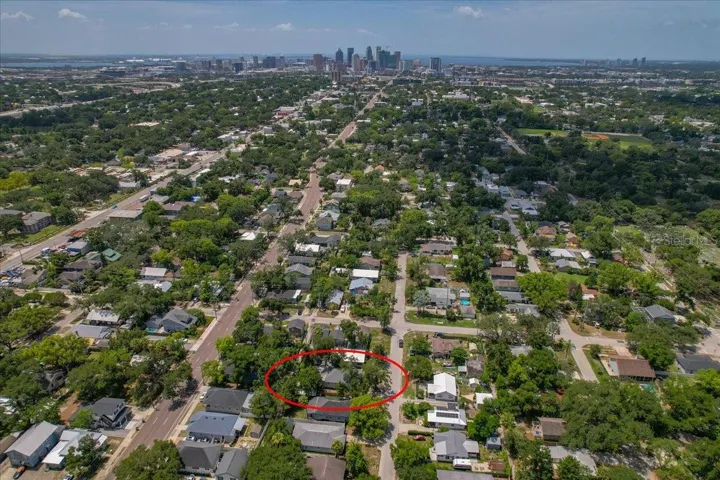 View to downtown and riverwals