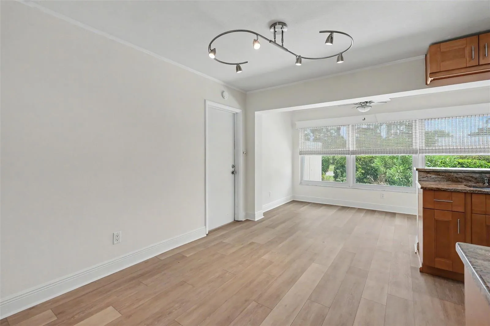 Dining Area with door going to garage and laundry area.