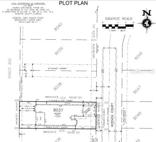 3204 Vicenza Court Plot Plan