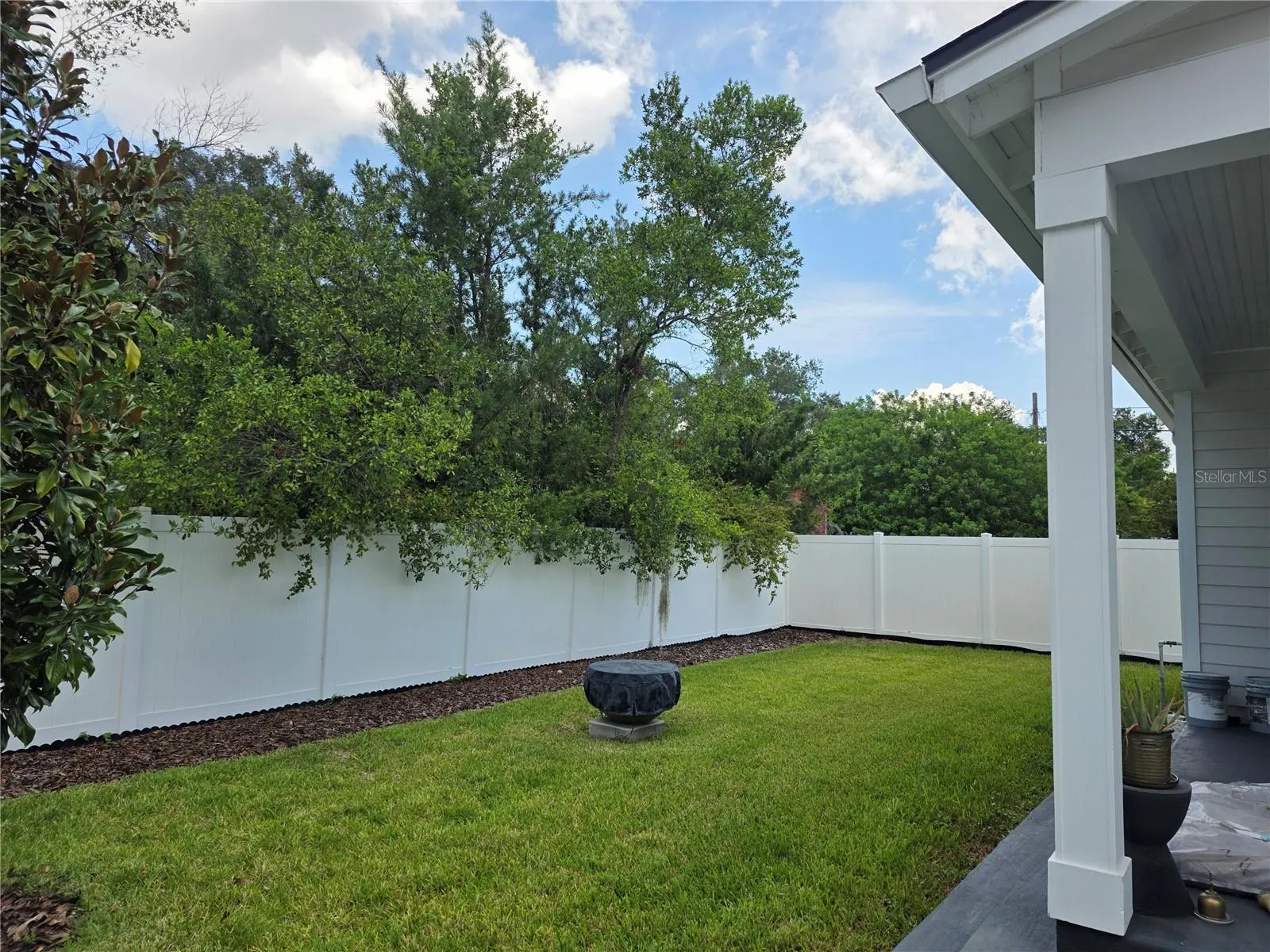well manicured backyard