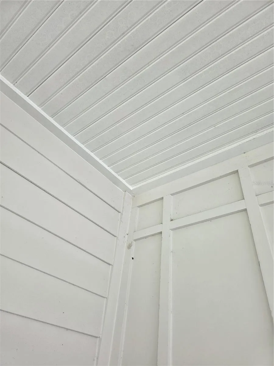 Exterior detail at rear porch
