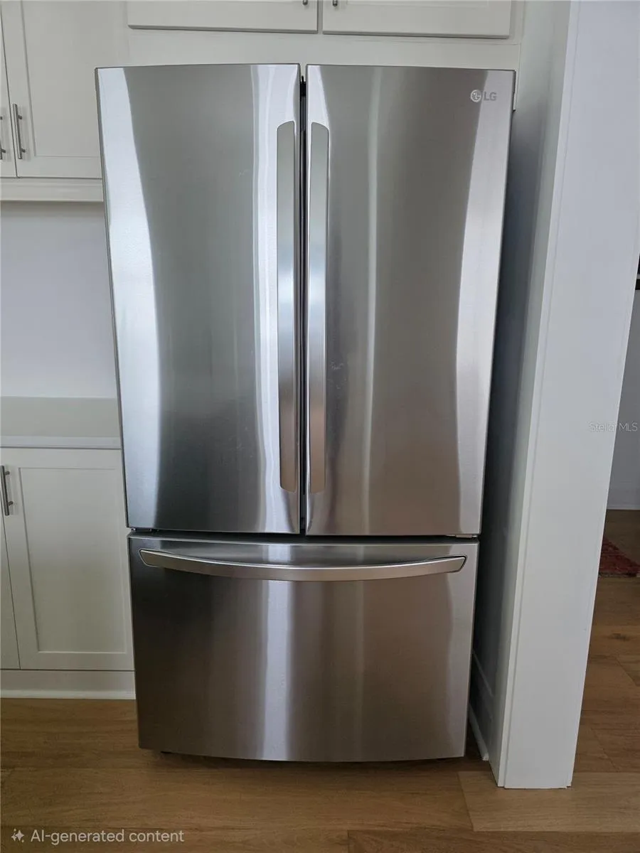 modern stainless steel refrigerator