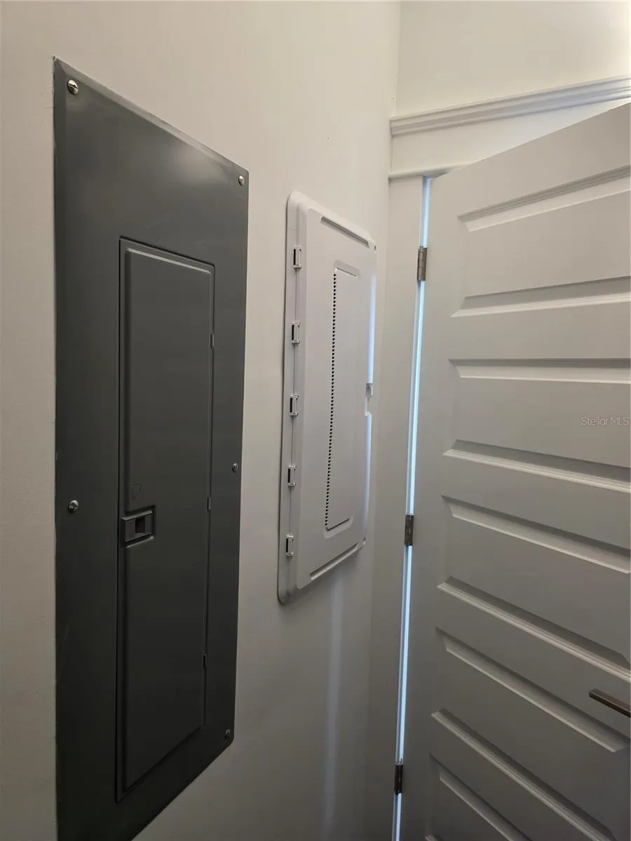 electric and communications panel conveniently located in utility room