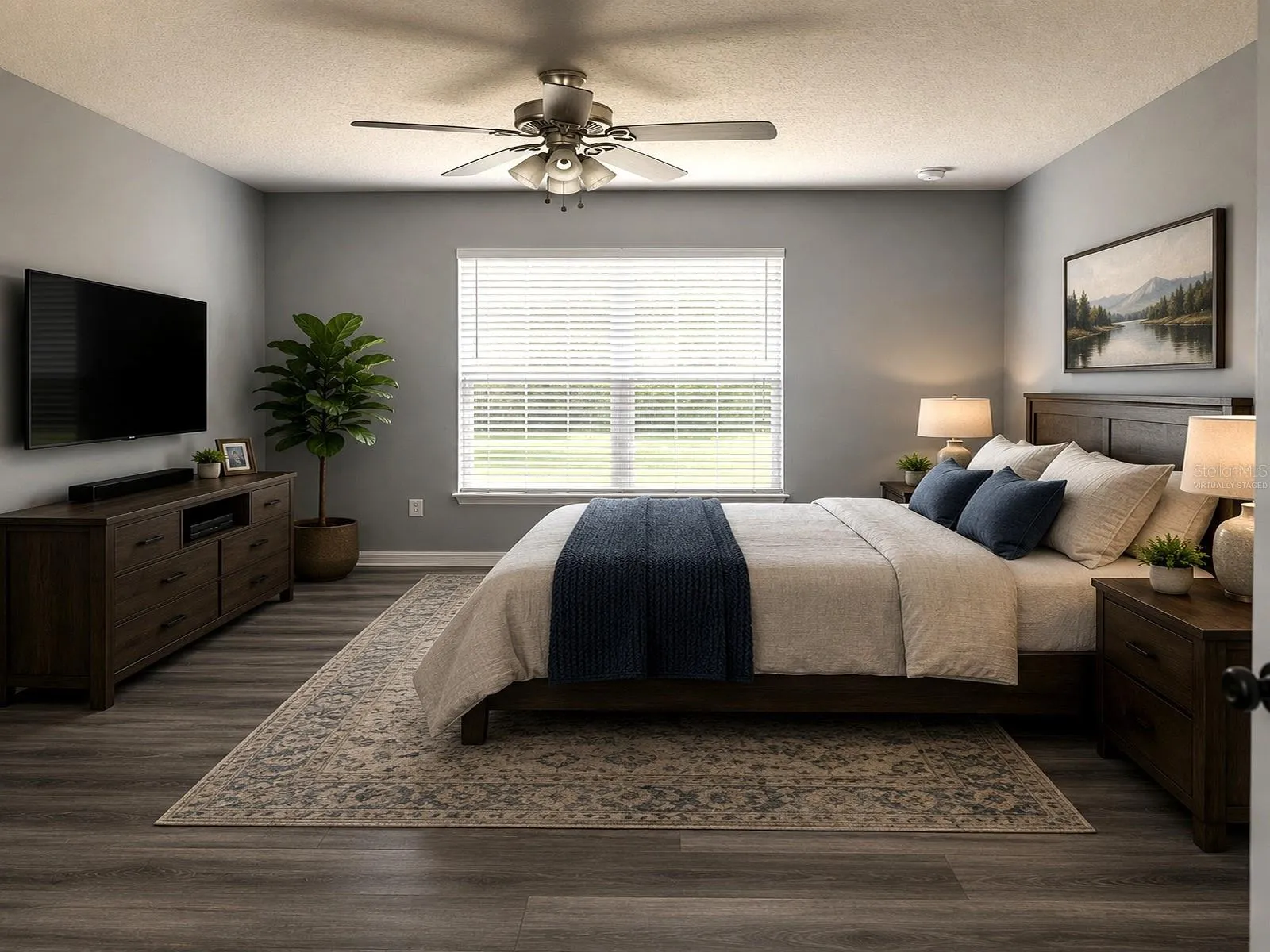 Virtually staged   Primary bedroom