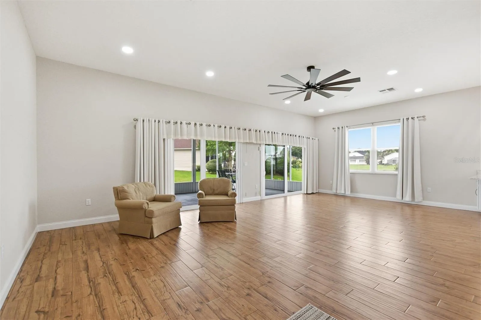 Large open living room
