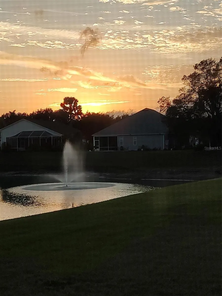 Watching the sunset while washing dishes