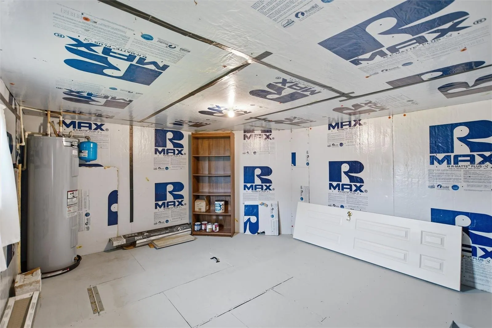 Storage room above laundry room