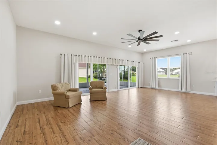 Large open living room