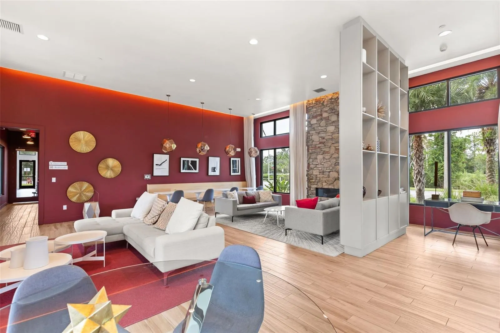 Modern clubhouse, just down the street, great for entertaining guests