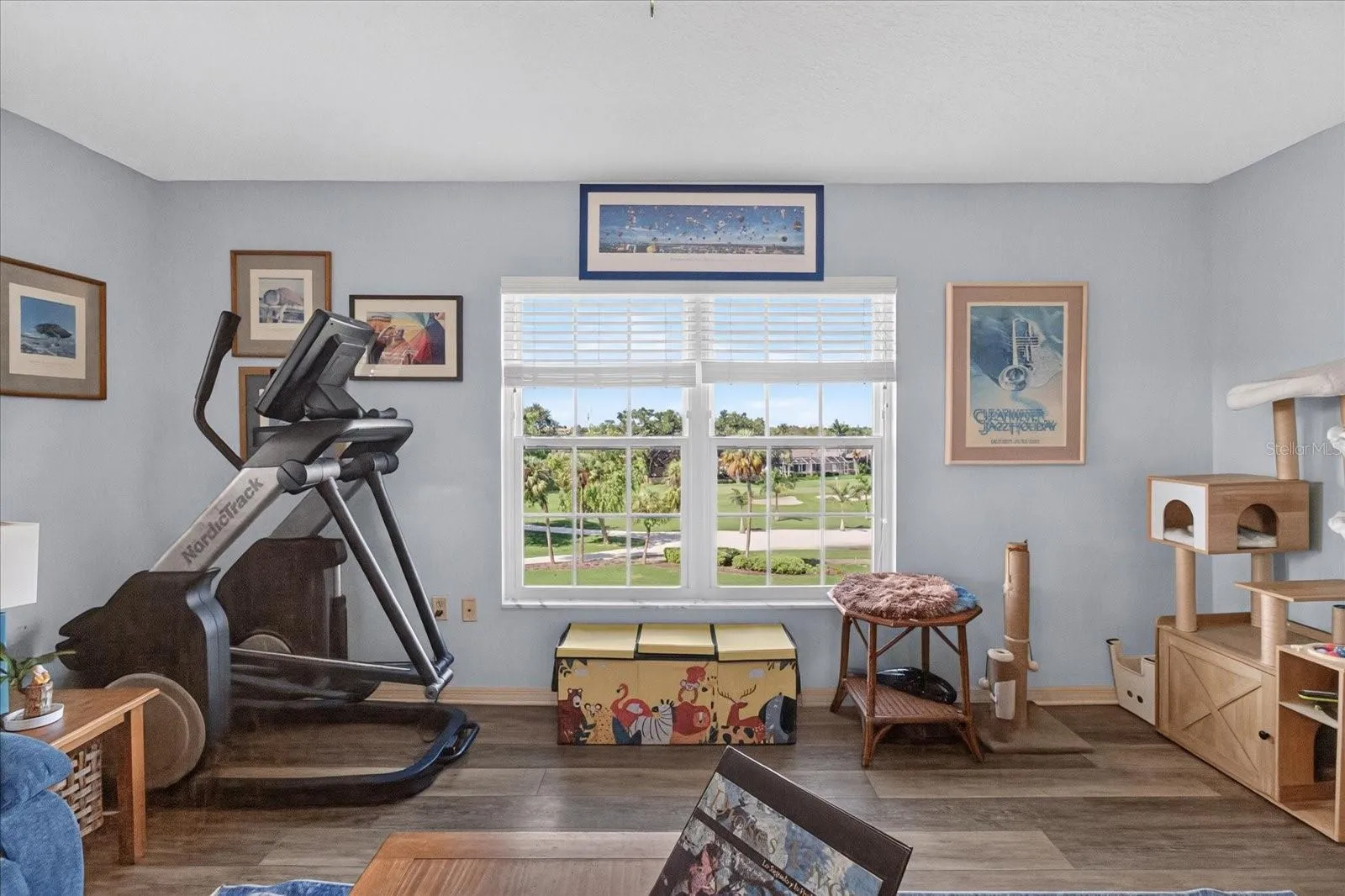 Living Room With Luxury Vinyl Plank and Impact Windows Installed in 2025