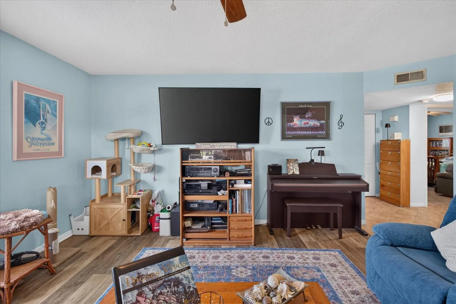 Living Room With Luxury Vinyl Plank and Impact Windows Installed in 2025